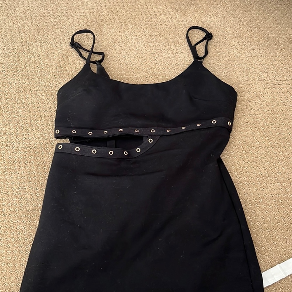 Black Superdown Cut Out Dress